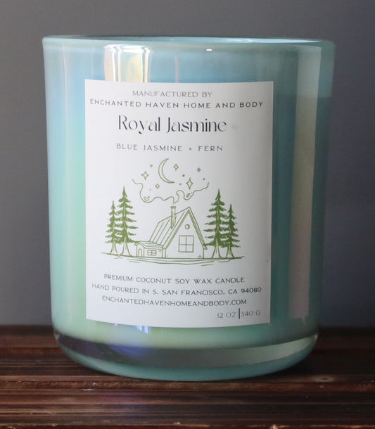 Royal Jasmine 12oz  - Wood Wick Coconut Soy Wax Candle